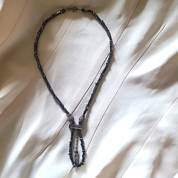 925 Silver HEMATITE, MARCASITE NECKLACE - Picture 2 of 6